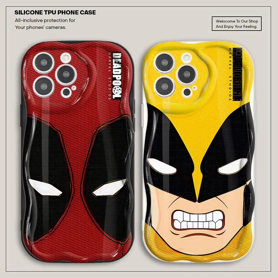 Marvel Deadpool Wolverine Phone Case for Vivo Y20 Y20i Y21 Y16 Y17 Y19 Y21A Y02 Y12 Y15S Y21 2021 Y35 Y22S Y36 Y50 4G 5G Cover