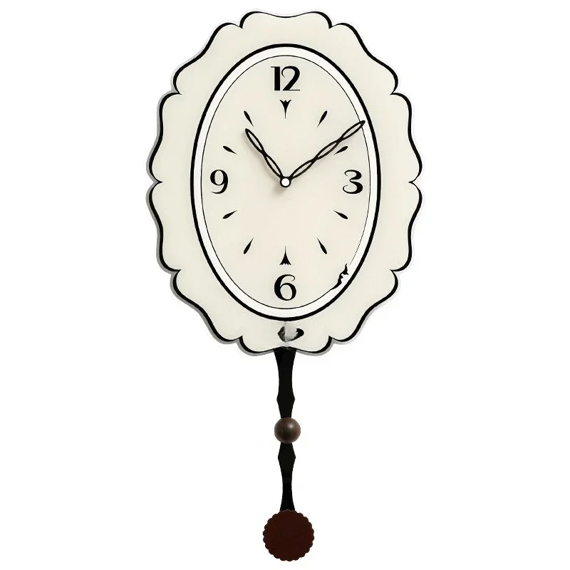 

No punching clock wall clock, living room cream style fashion creative clock, dining room high-end wall hanging
