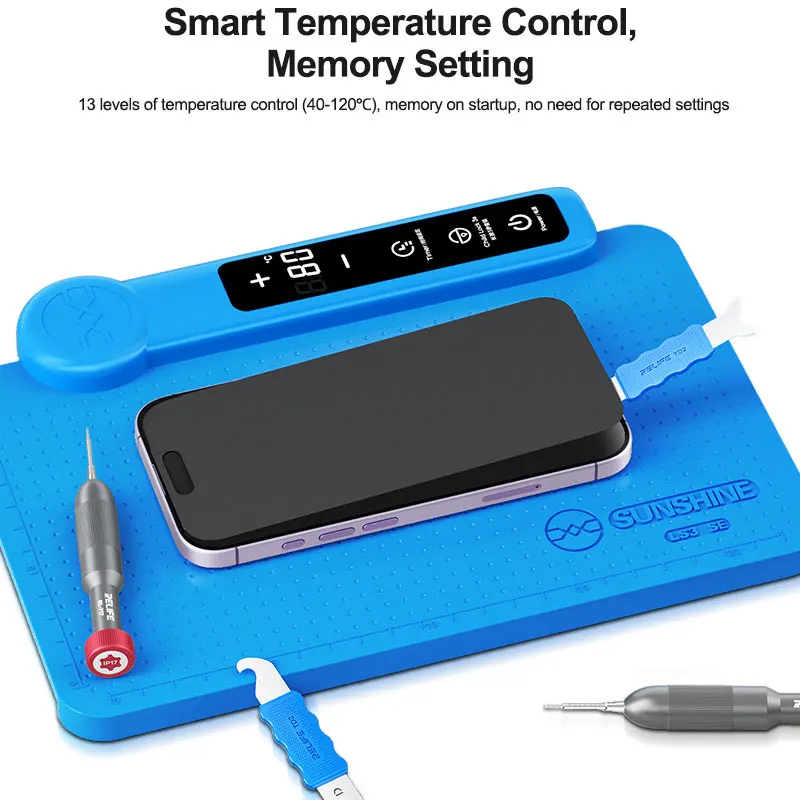 SUNSHINE LS3 SE 11-inch LCD Screen Heating Screen Remover 40~120°C for Mobile Phone Watch Repair Screen Back Cover Removal Tool