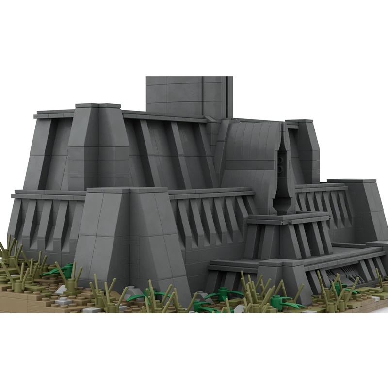MOC-159698 Diorama scena klocki Model międzygwiezdna świątynia architektura modułowa cegły Puzzle DIY zabawki prezent urodzinowy