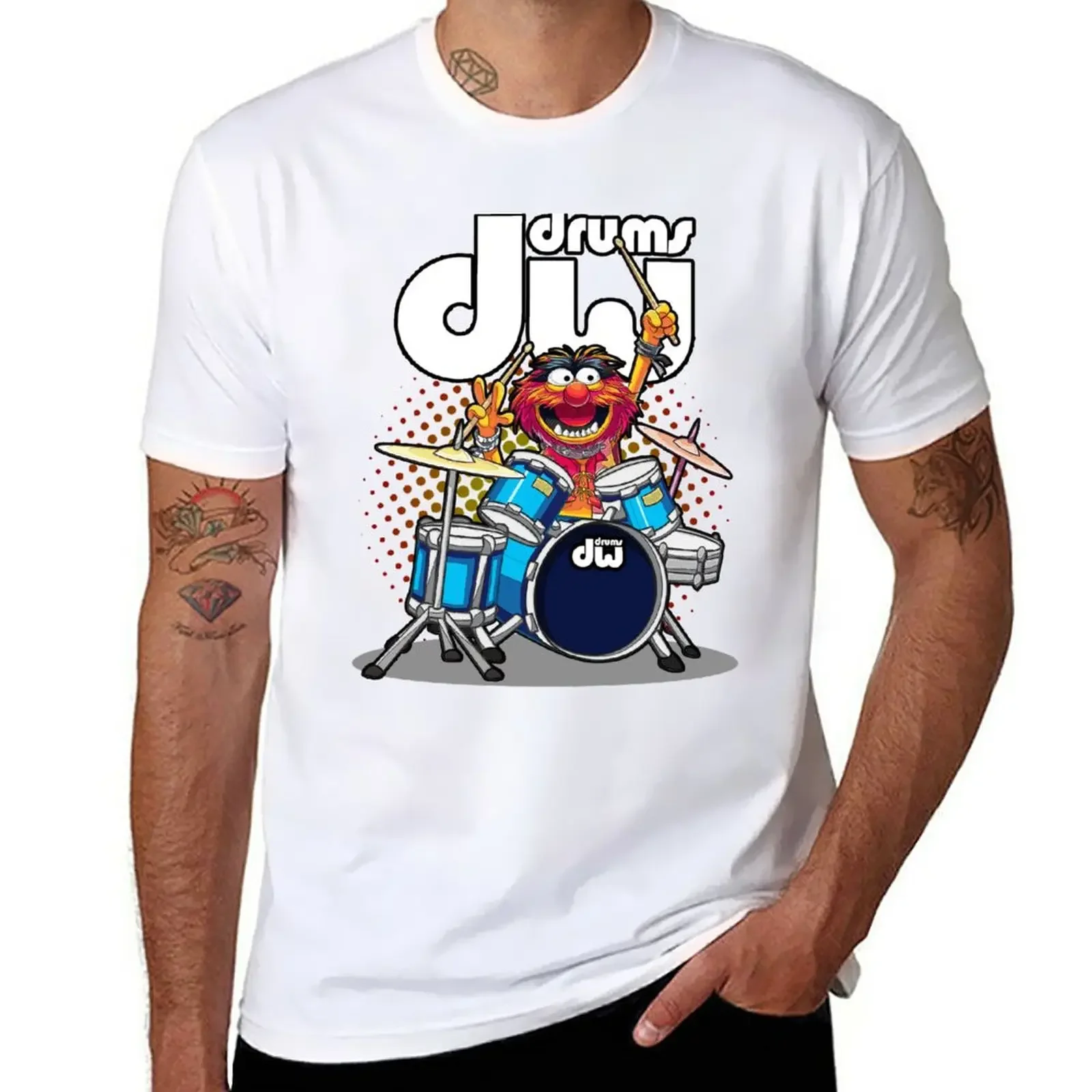 

New ANIMAL DRUMMER DW DRUMS T-Shirt animal prinfor boys graphic t shirts shirts graphic tee custom shirt men t shirts