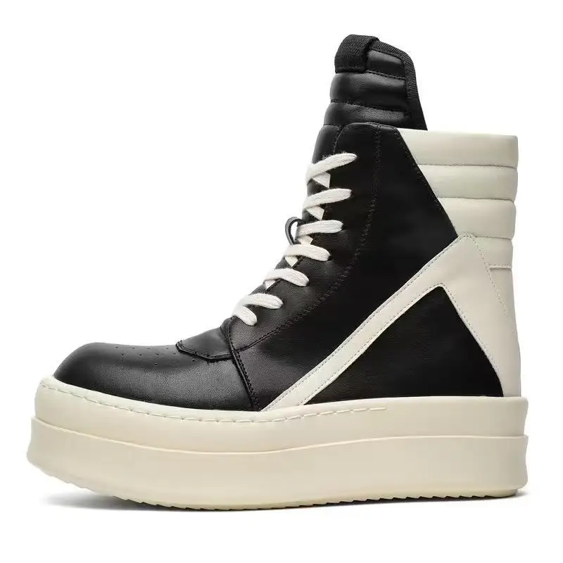 High top board shoes men's versatile sports thick sole height increasing casual shoes new fashionable men's boots