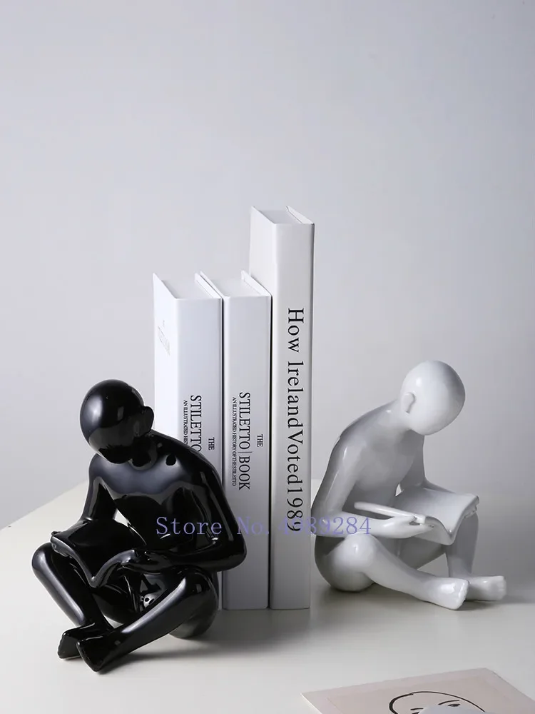 Creative ceramics Sculpture modern desktop Bookcase finishing Decorative accessories Home Crafts ornaments decoration
