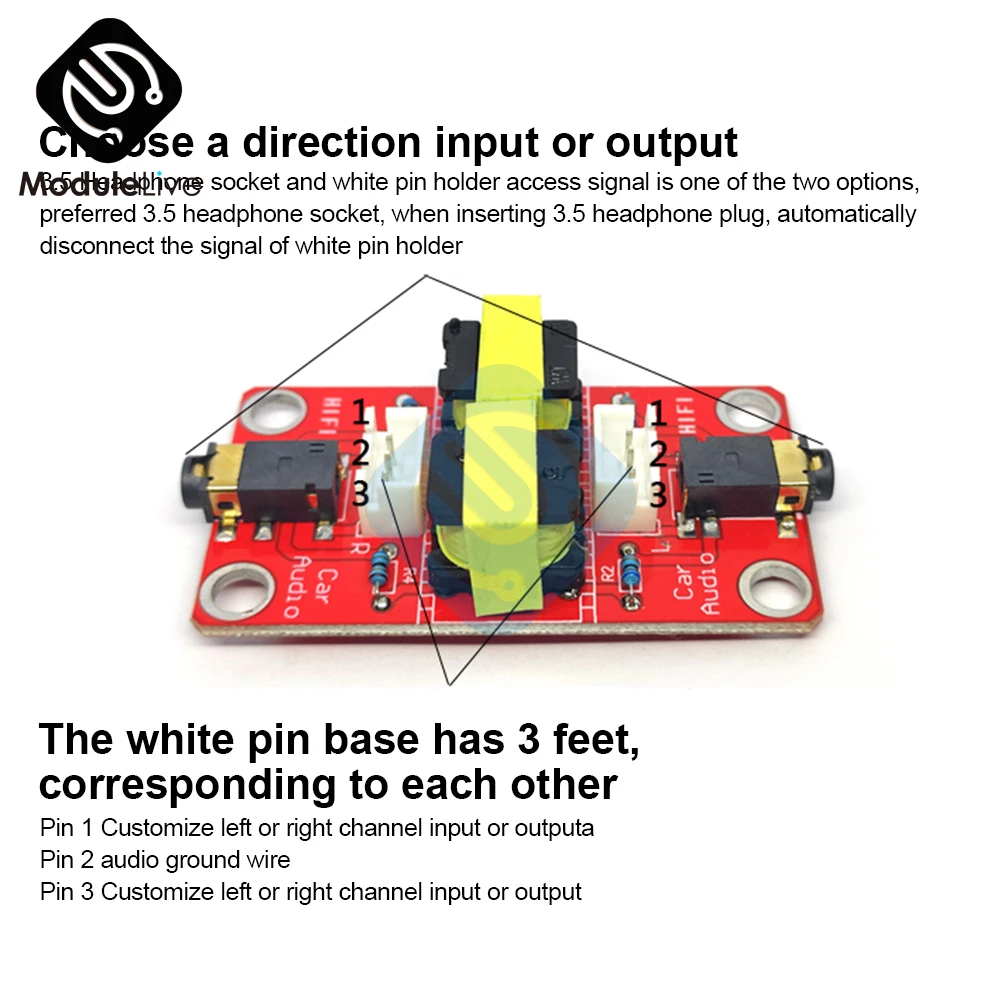 Audio Noise Common Ground Noise Isolation Board Car Navigation Gps Current Sound Filtering Elimination 3.5mm Aux Socket