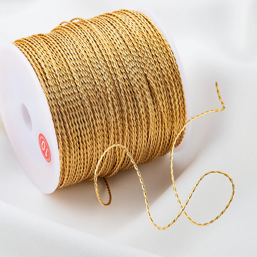 1Roll Solid Spiral Copper Wire Tarnish-Resistant Beading Twist Wire DIY Craft Jewelry Making Accessories image 5