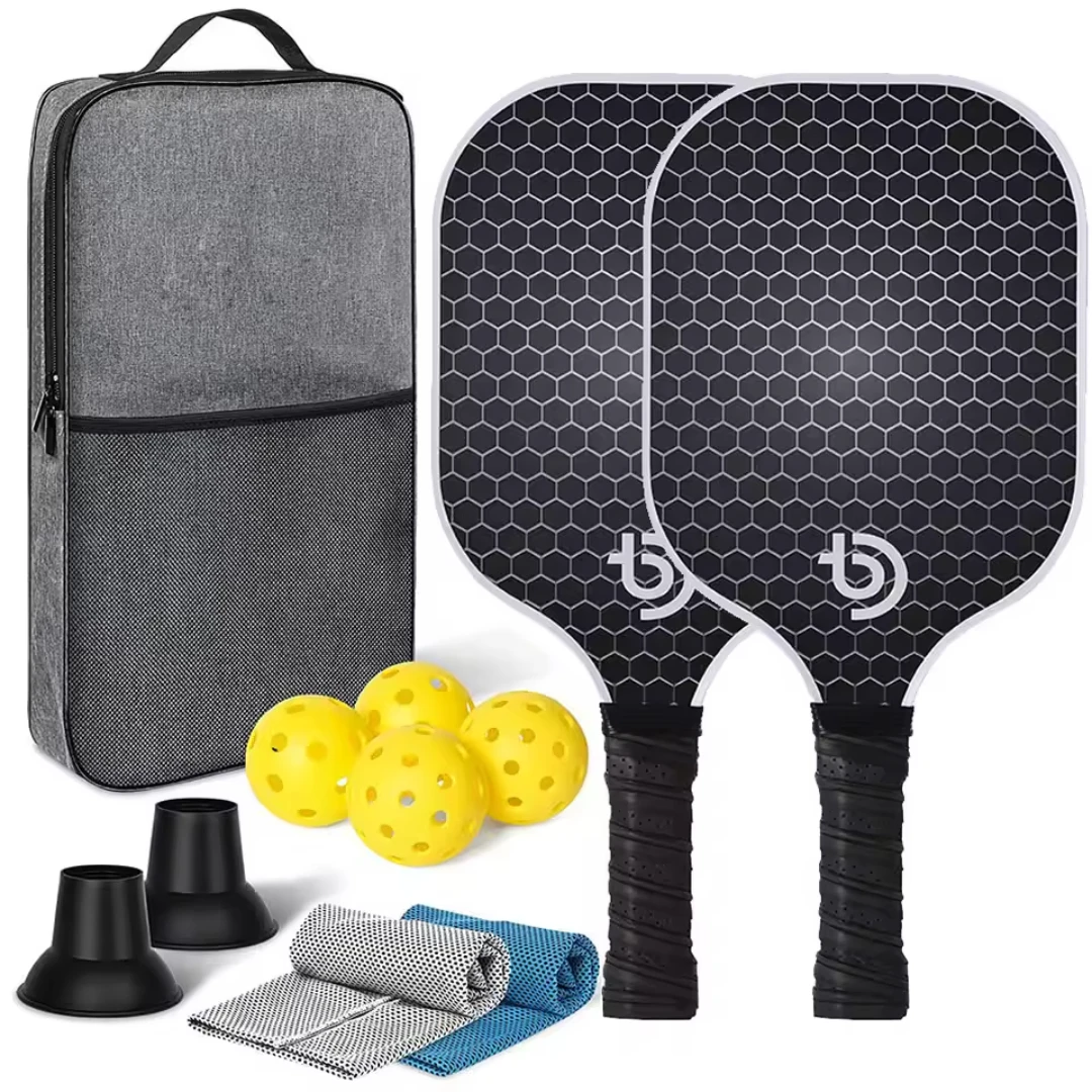 Pickleball Paddles Set-Graphite Glass Fiber Usapa Approved Lightweight Racquets Set Indoor and Outdoor Exercise For All Ages
