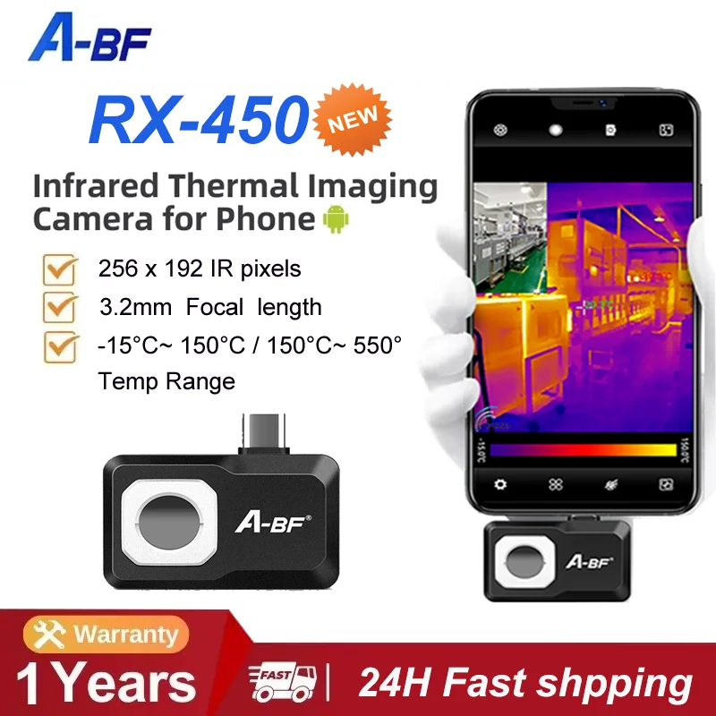 A-BF Thermal Camera RX-450 Equal to InfiRay P2 Infrared Thermal Imaging Camera for Android Mobile Phone PCB Circuit Repair Tool