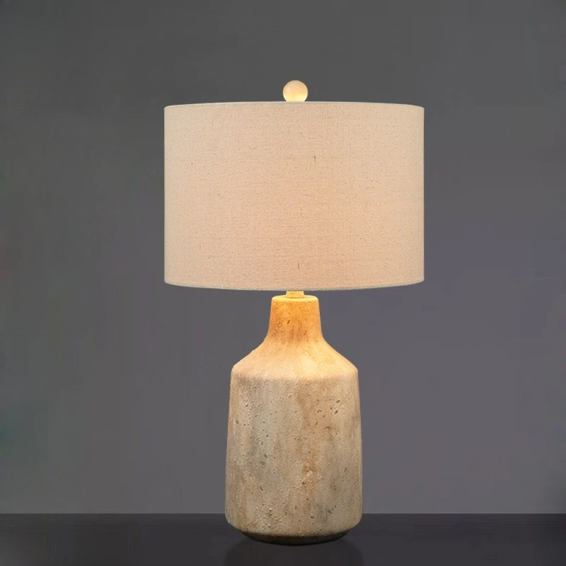 وابي سابي نمط غرفة نوم السرير الجدول مصباح اليابانية الراقية الإبداعية الاسمنت مصباح الرجعية الإقامة المنزلية غرفة المعيشة دراسة تركيب المصابيح