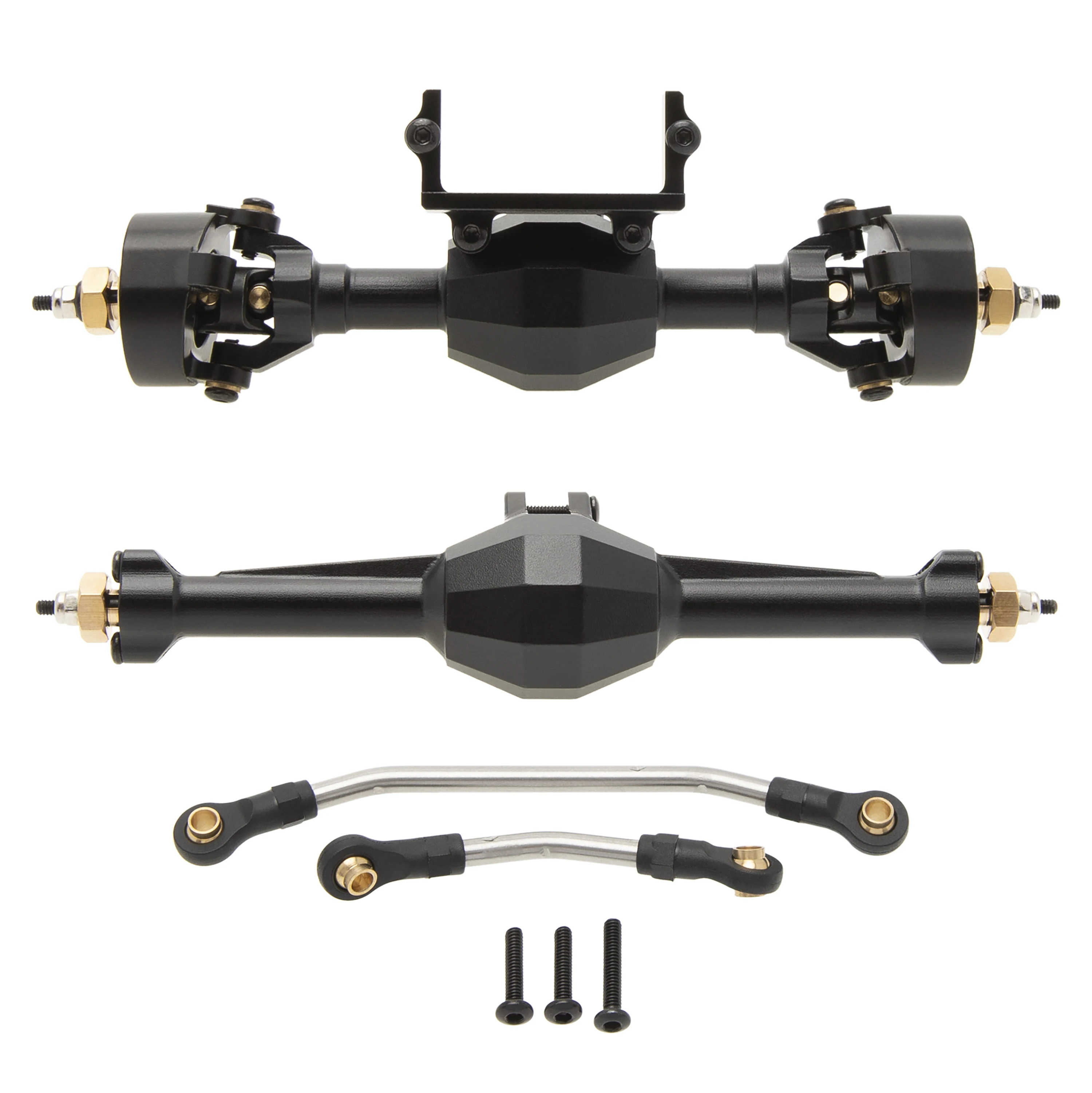 MEUS Racing Isokinetic 3-Section CVD Front and Rear Axles Maximum Steering Angle 52° For FMS FCX24 FCX18 LC80 Upgrade Brass Par