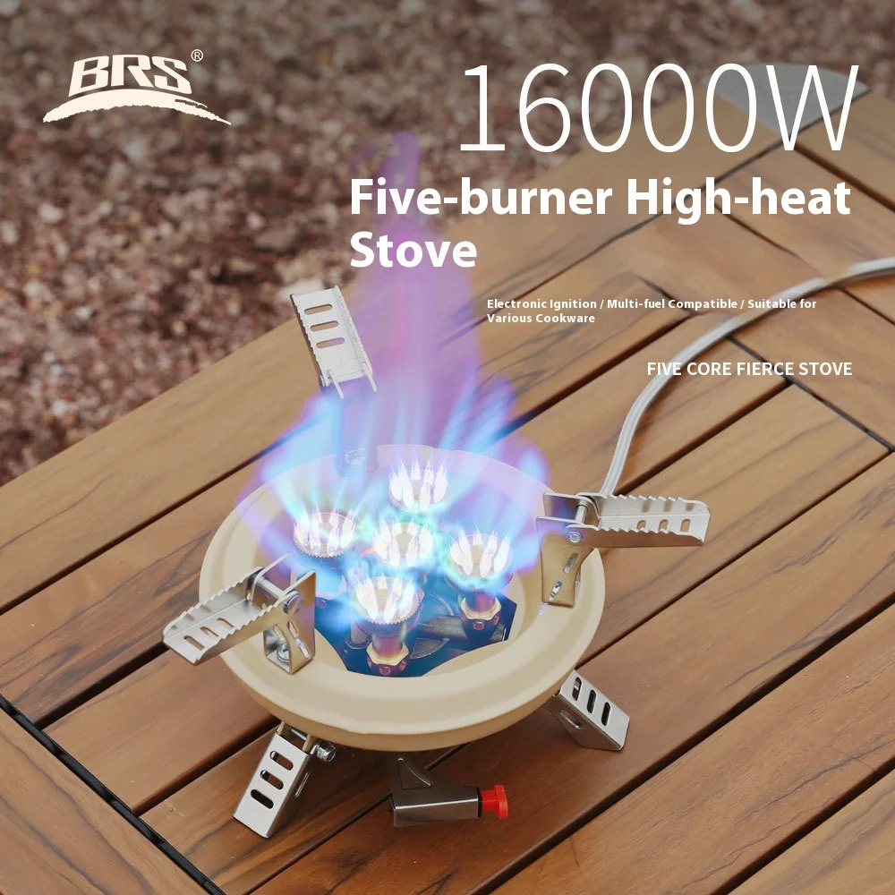 

16000W High-Power OutdoorCamping Gas Stove Windproof Portable Burner with Electronic Ignition For Family Camping Survival Gear