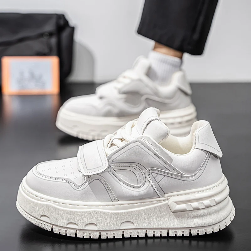 

Sports and leisure shoes, men's shoes, marathon oversized air cushioned shoes, fly woven all season rubber, wear-resistant, anti