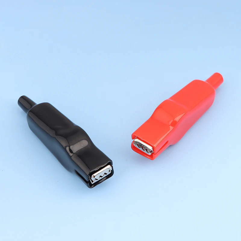 2Pcs Alligator Clip 20A PVC Sheathed Alligator Clamps DIY Test Leads Crocodile Electrical Clips Electrical Tool Parts