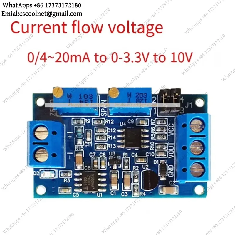XY-ITOV 4-20mA to 0-10V Signal Converter Current to Voltage Module Adjustable Calibration Board