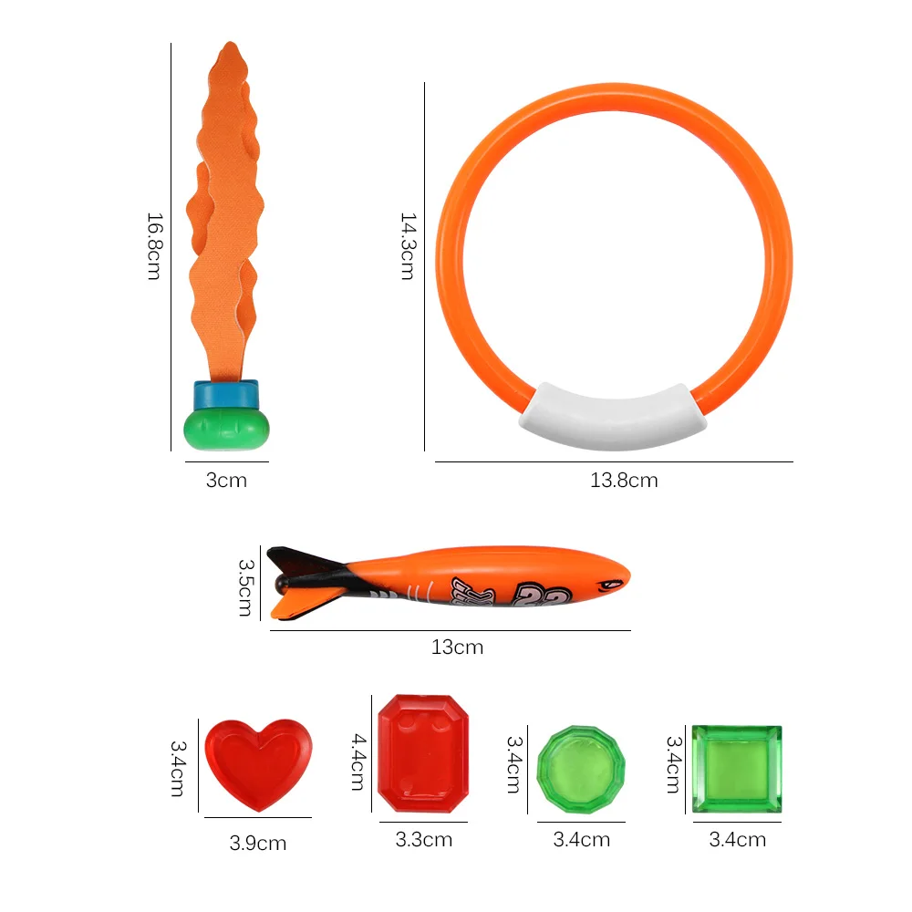 Jouets de plongée d'été Torpedos poulpe anneau de poisson de plongée piscine jeux d'eau formation coffret cadeau jouets pour enfants