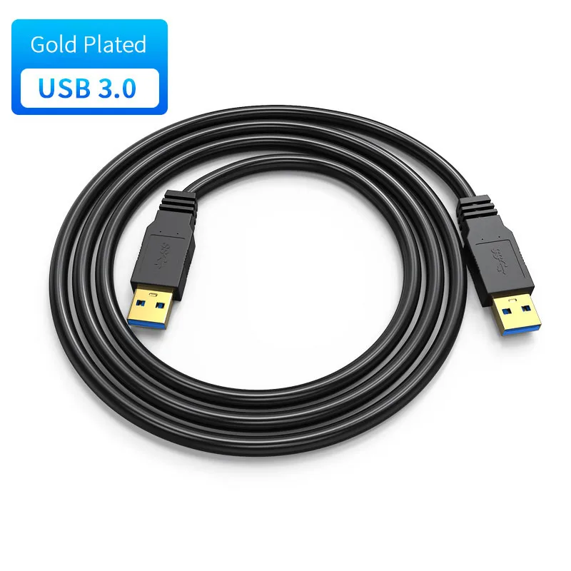 Кабель с разъемами USB 3,0 типа А и типа А для передачи данных, совместимый с жесткими дисками, ноутбуками, ТВ, мониторами, камерами, приставкой