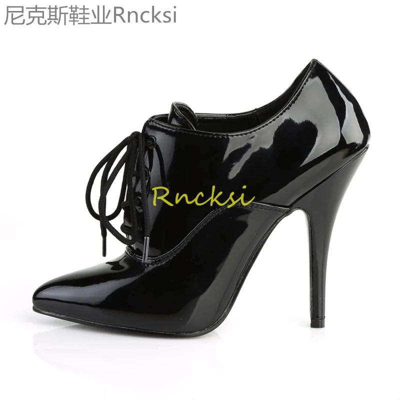 12cm Fashion pointy high heels, black shoes, ladies shoes, waterproof front strap, high heels and super high heels.