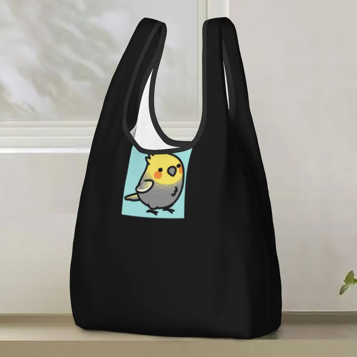 

Сумка для покупок Chubby Pearl Cockatiel, портативные сумки-тоут, многоразовая сумка-шоппер на плечо, продуктовая сумка