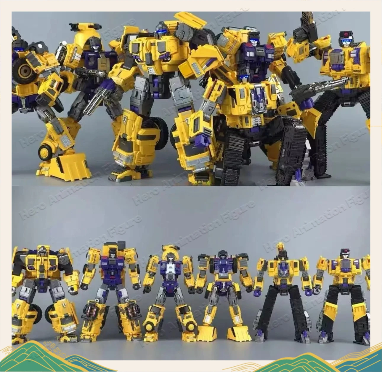 

[IN STOCK ] Mecha Invasion GIANT LEGION Yellow Devastator Scrapper Mixmaster Hook Scavenger Bonecrusher Long Haul Action Figure