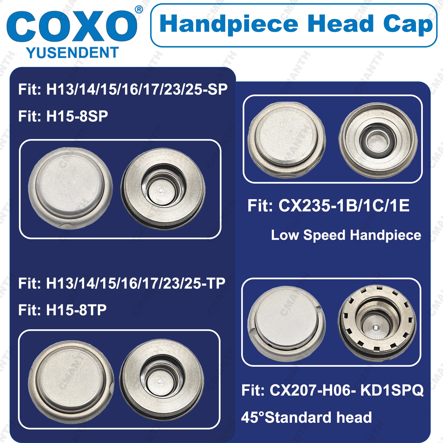 

Крышка стоматологического наконечника COXO Задняя крышка головки 45, ° Стандартная высокоскоростная/низкоскоростная кнопочная головка из нержавеющей стали, стоматологические изделия