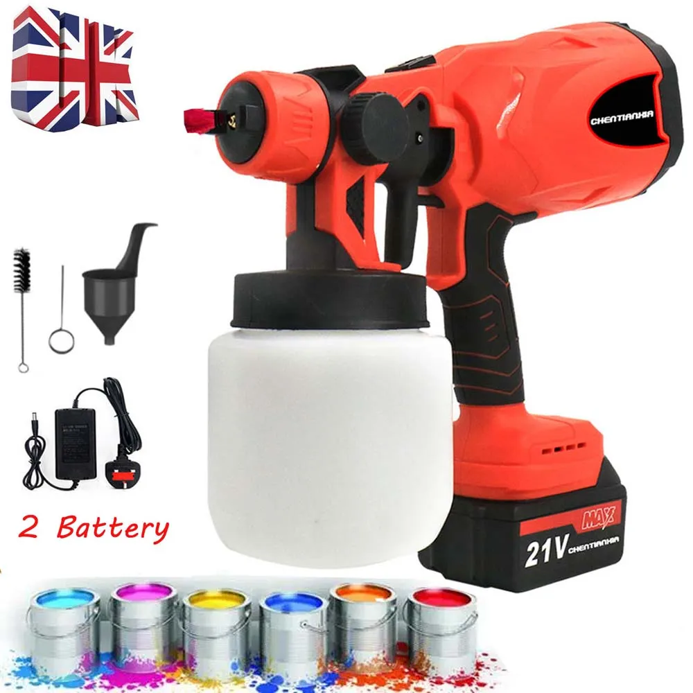 1000ML Cordless Paint Sprayer Wall Spray Gun Electric Airless HVLP For Makita UK