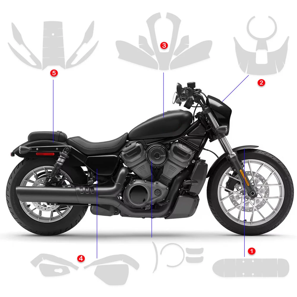 طبقة رقيقة واقية PPF تناسب RH975S Nightster975 ملصق حماية خاص من البولي يوريثان الحراري لـ Nightster 975 /S غطاء سيارة غير مرئي هدية