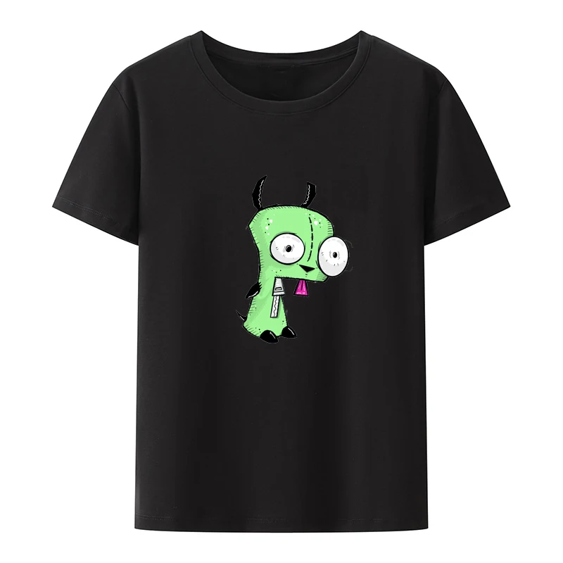 Invader Zim Grafische Kawaii Cartoon Printed T-shirt Top Humor Pattern Street Fashion Graphic Tshirts Print Leisure Hipster Cool