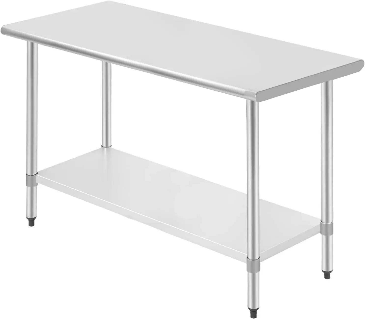 24 x 60 Inch Stainless Steel Work Table Kitchen Work Table Scratch Commercial Work  Metal  with Adjustable