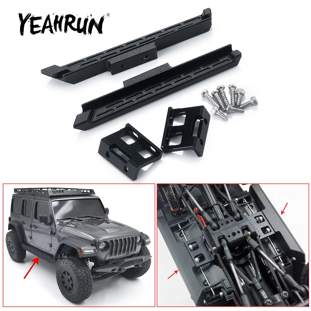 

YEAHRUN 2 шт. боковые слайдеры из металлического сплава для Kyosho Mini-z JEEP Wrangler 32521 1/24 RC Гусеничный автомобиль грузовик обновленные детали