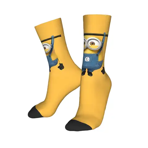 Cool M-Minions Cure  Bob Sports Socks  Polyester Middle Tube Socks for Women Men Non-slip,