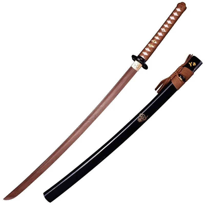 Japanese training knife iaido wooden knife Tatsu Yamashiro sheathed martial arts performance prop knife.