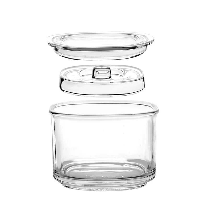 

Korean Style Glass Kimchi Jars Household Transparent Light Stain Thickened Weight with Lid Kitchen