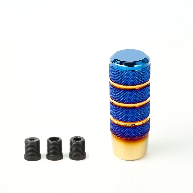 Universal Aluminum Alloy Texture Gear Handle for Manual Automatic Transmission - JDM Style Gear Head Refit with Extension Rod