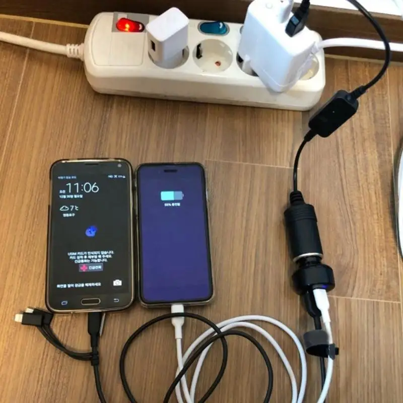 G6DD USB 5V à 12V Cigarette Cigarette 18W Recordier conduite Câble adaptateur d'alimentation 0,36M USB à 12V Adaptateur