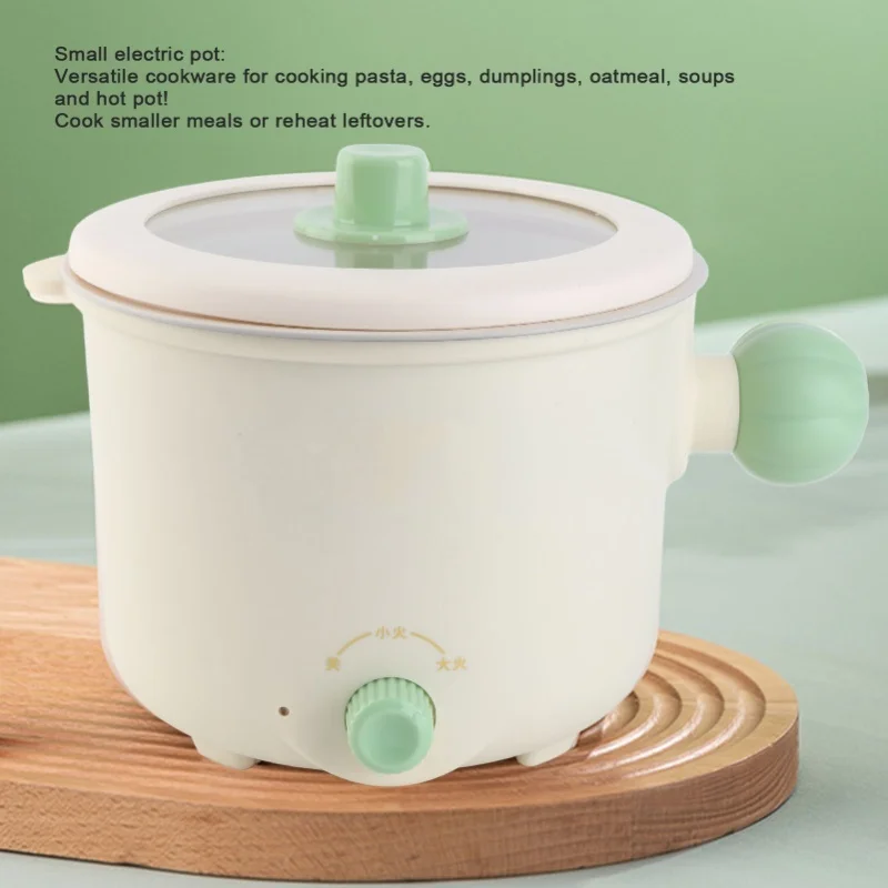 Electric Cooking Pot Multifunctional Non Stick Portable Mini Electric Hot Pot For Kitchen Dorm 1.8L