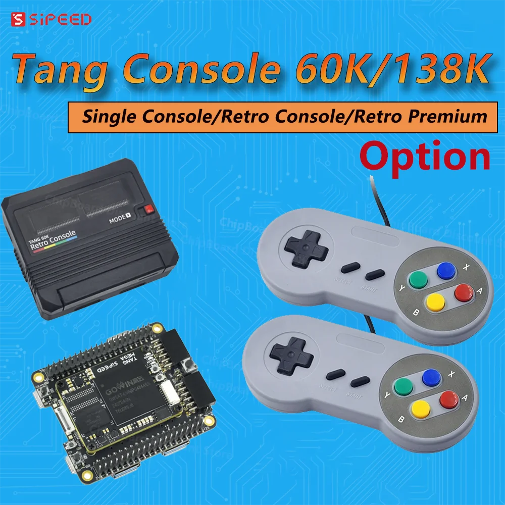 Tang Console 60K/138K GOWIN FPGA High-Perf Compact Retro Game Console, HDMI, Dual PMOD, RaspberryPi 5 PCIe HAT
