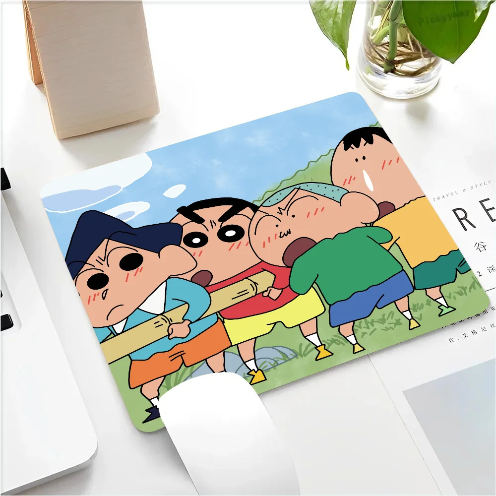 Anime Cartoon C-Crayon Shin-chans Mousepad Small LockEdge Mouse Pad For Gamers Computer Desk Pad Rectangular Anti-slip Rubber