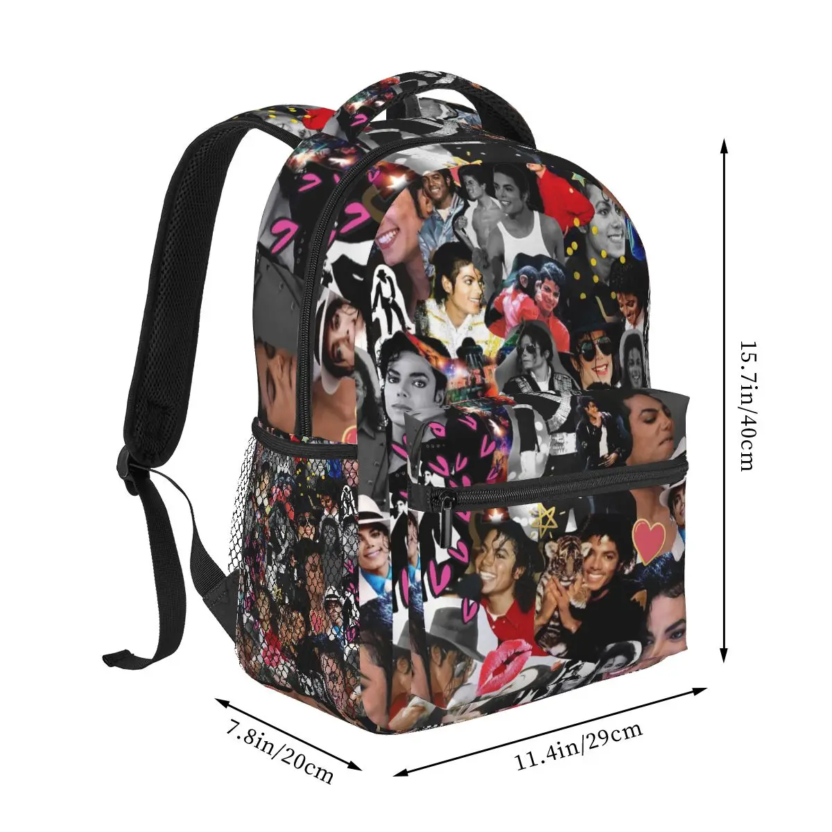 Imagem -02 - Michael Jackson Mochila para Meninas Meninos Viagem Mochila Mochilas para Bolsa Escolar Adolescente