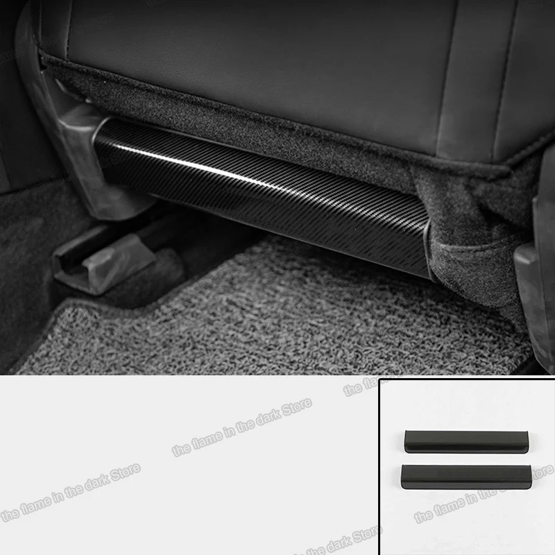 lsrtw2017 carbon fiber car seat rear anti-kick panel cover for mazda3 mazda 3 axela 2017 2018 2019 2020 2021 accessories