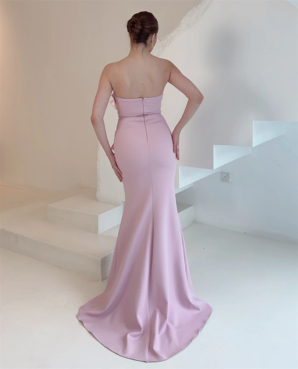 Robes de soirée formelles personnalisées, élégantes, sans bretelles, sans manches, robes de soirée classiques avec traîne Court, robes d'occasion spéciale