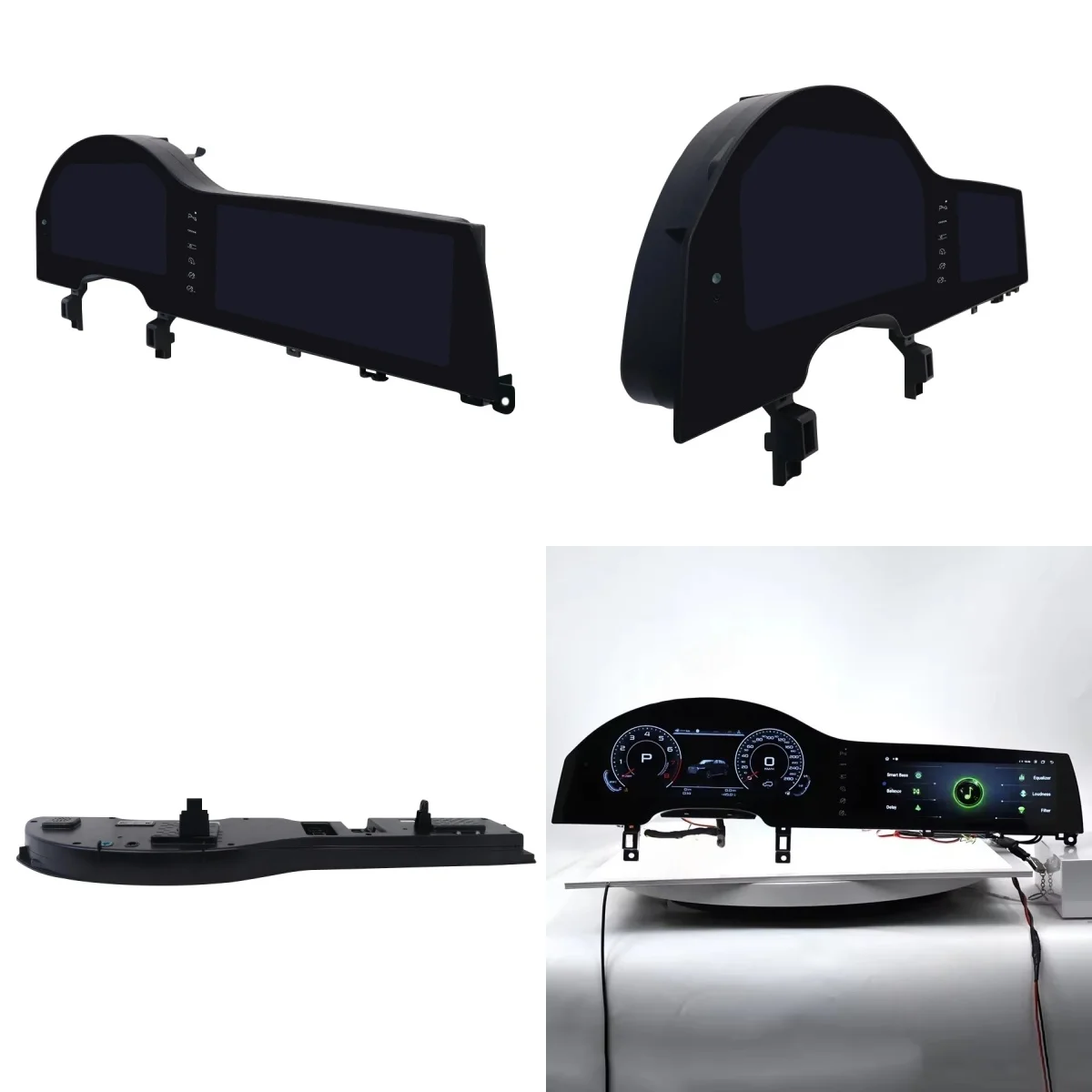 

12,3-дюймовый + 10,25-дюймовый двойной HD-экран Android 14 для Audi Q7 2006-2009, 2010-2015, автомагнитола с CarPlay, приборная панель, спидометр, одометр