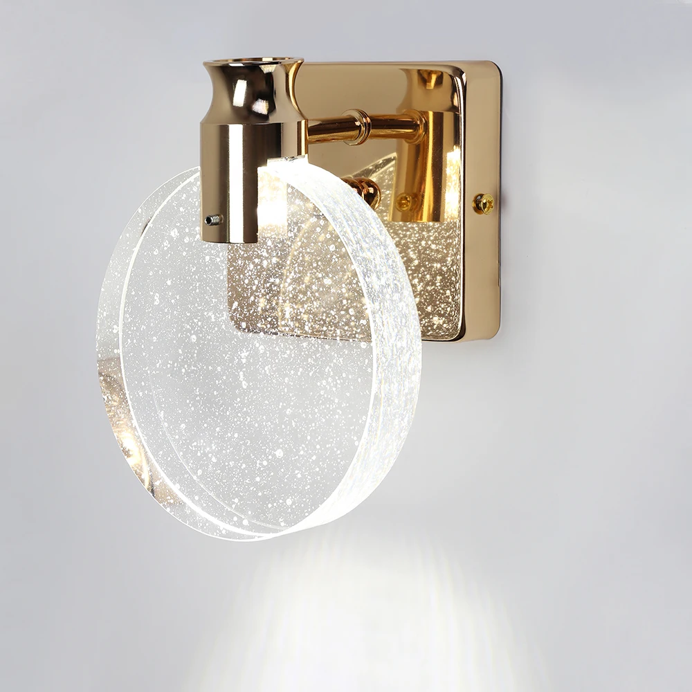 

Modern Crystal Interior LED Wall Light Sconces Lamp AC 85-265V Gold Silver Indoor Home Decor Items Room Decoration LED Wall Lamp