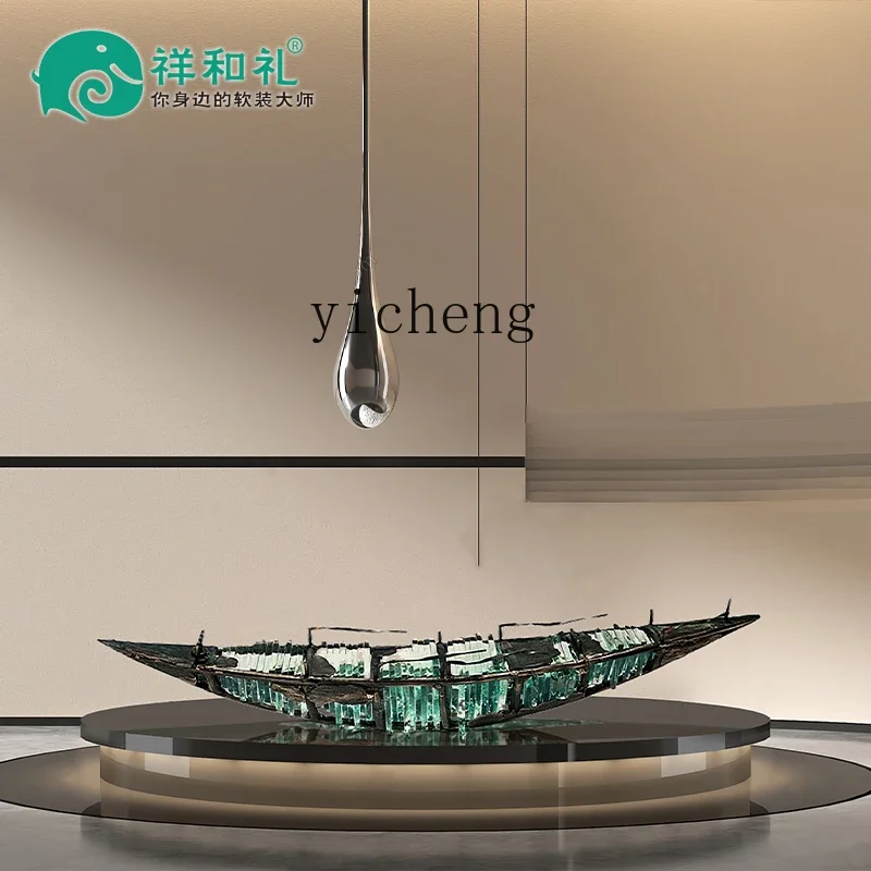 V6  living room decorative entrance cabinet staircase landing large ornament lucky high-end art sculpture