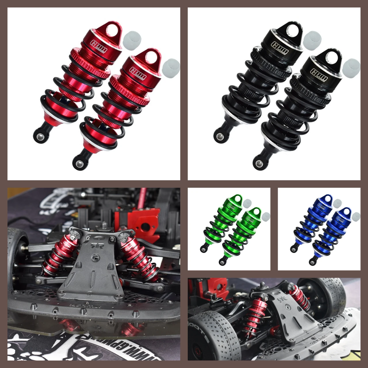

Aluminum Front Adjustable Spring Dampers Shaft ARRMA Limitless V2 Infraction Felony