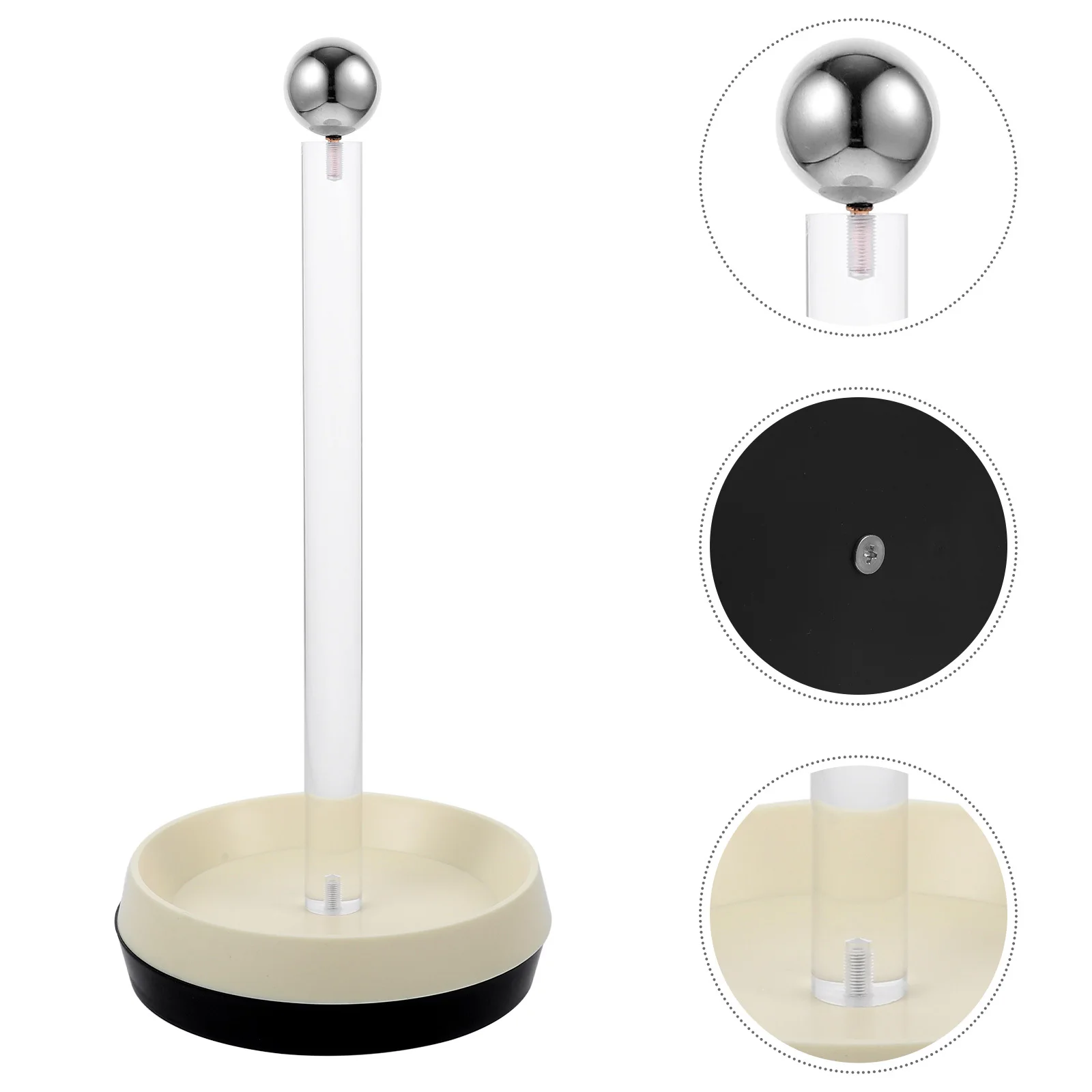 

Vertical Plastic Paper Towel Holder Modern Roll Tissue Stand Kitchen Desktop Paper Rack Decorative Storage Organizer