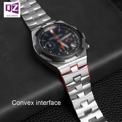 7mm 8mm 8.5mm Stainless Steel Watch band For vacheron constantin 4500V 5500V 7900 p47040 Watch strap vc Convex Mouth bracelet