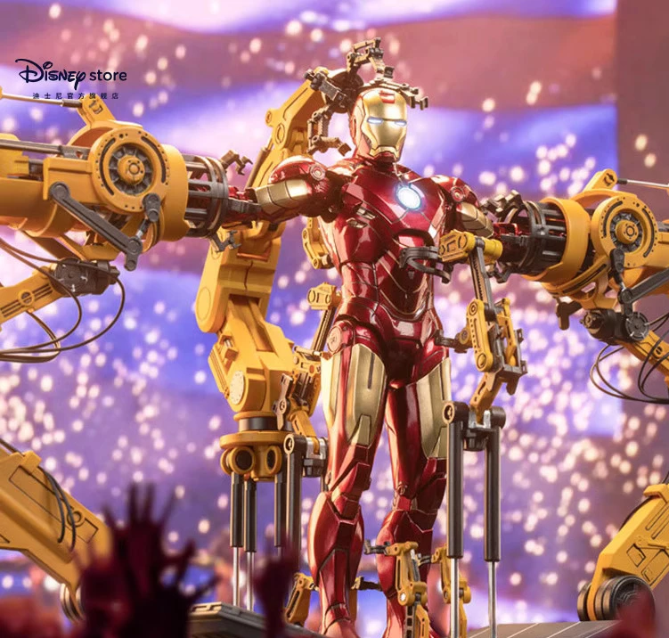 Originele Disney Marvel Iron Man MK3 kan licht uitstralen Model 1:5 Desktop Ornament MK4 Gemonteerd beeldje Set voor verjaardagscadeau voor jongens