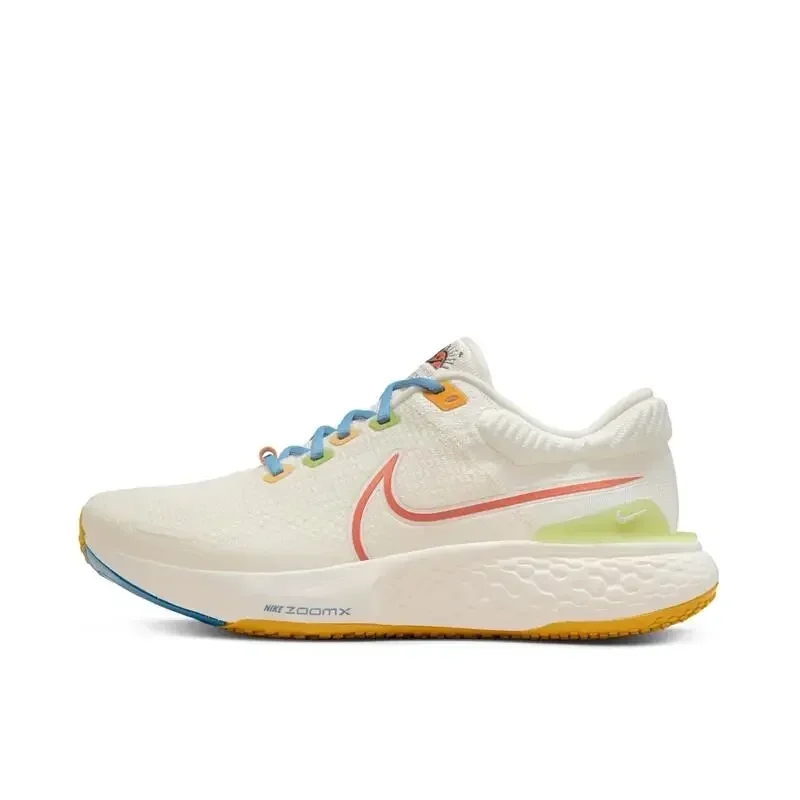 Nike ZoomX Invincible Run FlyKnit 2 เสื้อผ้าแฟชั่นกันลื่นสําหรับบุรุษและสตรีและการดูดซับแรงกระแทกรองเท้าวิ่งสีเบจสีดํา