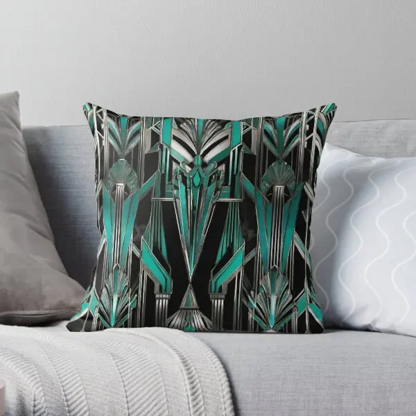 

Art Deco Geometric Nouveau Pattern Printing Throw Pillow Cover Decor Throw Sofa Hotel Cushion Home Pillows not include One Side