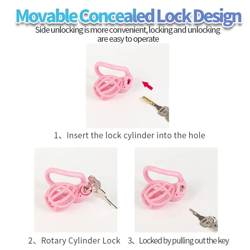 กรงครอบอวัยวะเพศชายแบบรังผึ้ง ระบายอากาศได้ พร้อมกุญแจล็อค สำหรับผู้ที่ชื่นชอบการเล่นบทบาททาส คุคอลด์ เฟติช  อุปกรณ์รัดอวัยวะเพศชาย ของเล่นทางเพศสำหรับคู่รักและผู้ชาย