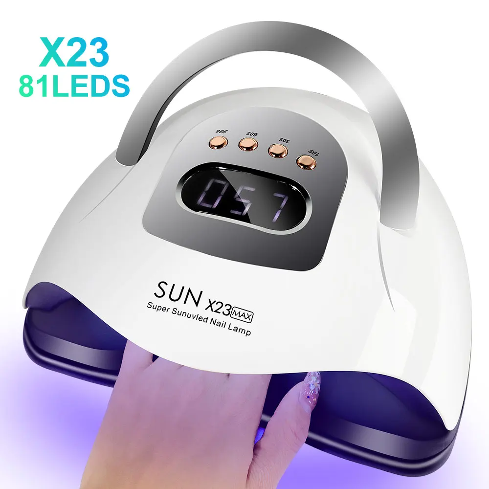 Sun X23 MAX UV LED Nail Lamp Dryer Machine 81LEDs Professional Gel Polish Drying Lamps With Auto Sensor Manicure Salon Tool